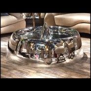 Table basse 22 - réacteur d'avion DC9 - Airplane reactor-themed coffee table, combining aeronautical elements with modern furnit