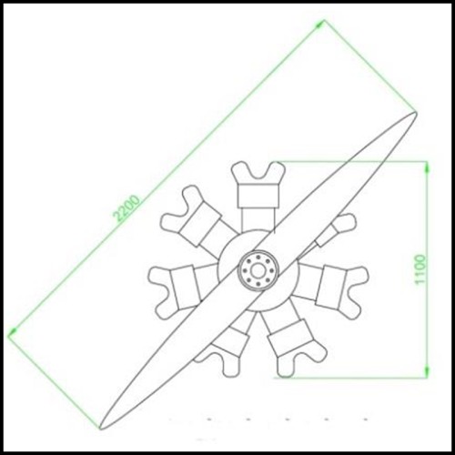 Moteur & Hélice 22 - Stellar Continental - Aviation - Pacific Compagnie.