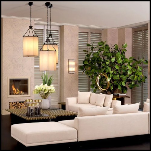 Suspension 24 - Victoire L – elegant alabaster shade, indoor lighting – Pacific Compagnie.