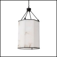 Suspension 24 - Victoire L – sleek bronze‑finished chandelier, natural veining – Pacific Compagnie.