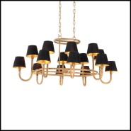 Lustre 24 - Sparrows - Exquisite vintage brass chandelier featuring sparrows, Eichholtz design - Pacific Compagnie.