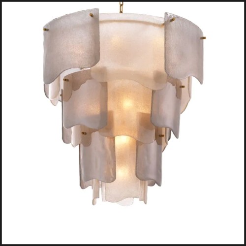 Asinara L Smoked Glass chandelier - Eichholtz