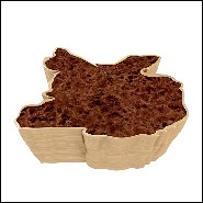 Table basse 155 - Walnut Top - Walnut top coffee table with storage and shelves - Pacific Compagnie.