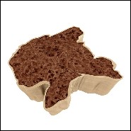 Table basse 155 - Walnut Top - Exquisite walnut wood coffee table with unique design - Pacific Compagnie.