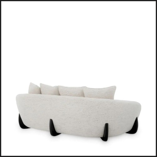 Canapé 24 - Siderno - Sleek Eichholtz sofa with black wooden legs for living room - Pacific Compagnie.