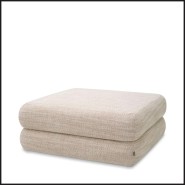 Bout de canapé 24 - Malaga ottoman - Sophisticated modular sofa design featuring Malaga ottoman, upholstered in high-quality Sky