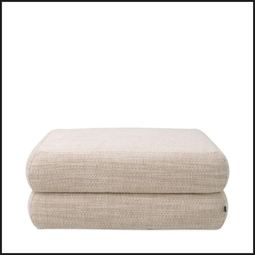 Bout de canapé 24 - Malaga ottoman - Elegant Eichholtz modular sofa design with Malaga ottoman, featuring refined Skyward sand f