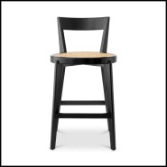 Tabouret de Bar 24 - Alvear – sleek black wood bar stool, 100 kg capacity – Pacific Compagnie.