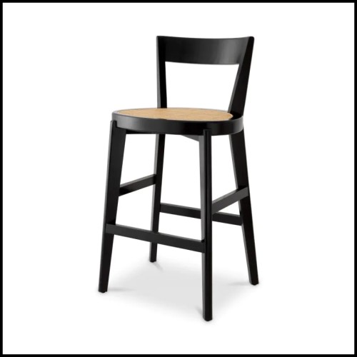 Tabouret de Bar 24 - Alvear – modern black‑finished bar seat, indoor use – Pacific Compagnie.