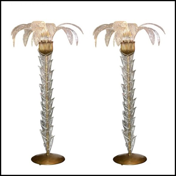 Floor Lamp PC- Palms Murano Art Deco Set of 2