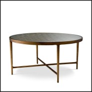 Table Basse 24 - Sorrento - Luxury coffee table featuring clear glass and antique brass details - Pacific Compagnie.