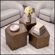 Table Basse 24 - Veenazza set of 3 - Dorée - Pacific Compagnie.