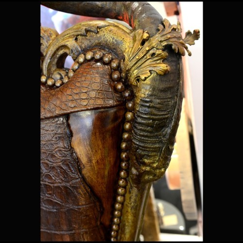 Fauteuil 120 - Xango Alligator - Cuir exotique - Pacific Compagnie.