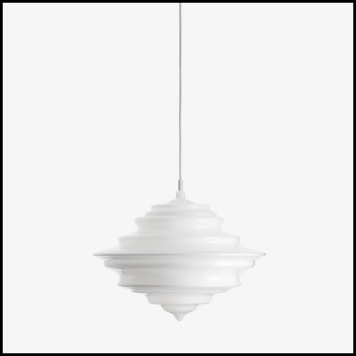 Suspension 230 - Metropolitan Opera M - Verre opalin - Pacific Compagnie.