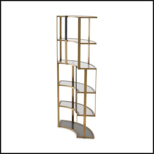 Cabinet 24 - Clio Corner - Brush brass Pacific Compagnie.