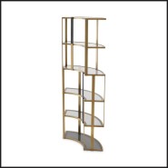 Cabinet 24 - Clio Corner - Brush brass Pacific Compagnie.