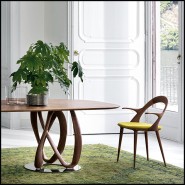 Chaise 163 - Ark Walnut armrests, salon - Pacific Compagnie.