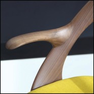 Chaise 163 - Ark Walnut armrests | Chair 163-Ark Walnut armrests - Walnut armchair Pacific Compagnie.