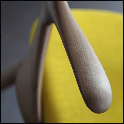 Chaise 163 - Ark Walnut armrests, accoudoirs - Pacific Compagnie.