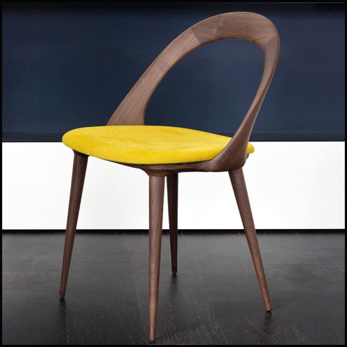 Chaise 163 - Ark Walnut | Chair 163-Ark Walnut - Wooden Chair Pacific Compagnie.