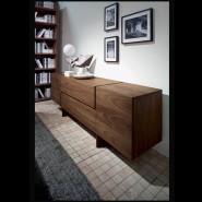 Buffet 154 - Aki | Sideboard Multilayer Walnut - Living Room Storage Pacific Compagnie.