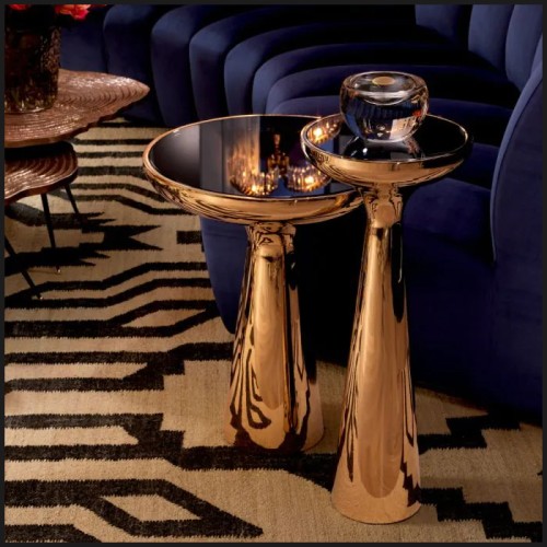 Table d'Appoint 24 - Lindos high - Métal noir - Pacific Compagnie.
