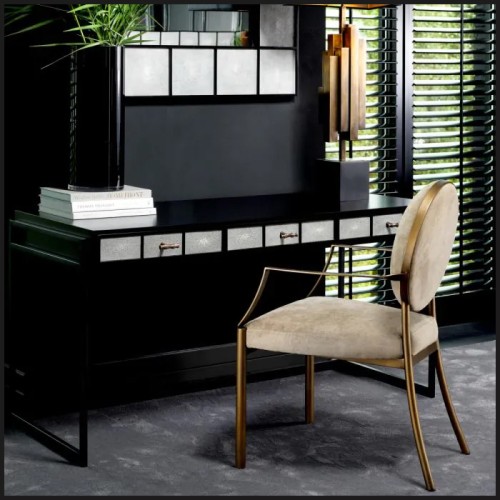Chaise 24 - Scribe avec accoudoir - Vue détaillée - Pacific Compagnie.