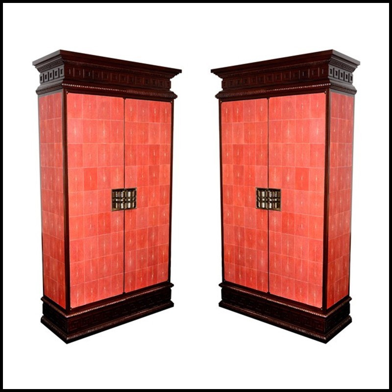 Cabinet PC- Royal Galuchat Rouge