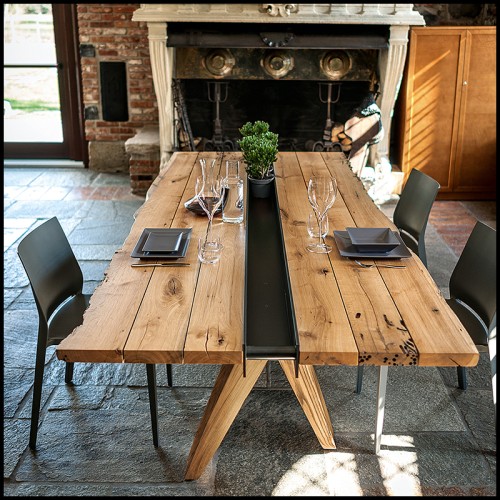 Table de repas Canal Briccola - 154 - Élégance rustique - Pacific Compagnie.