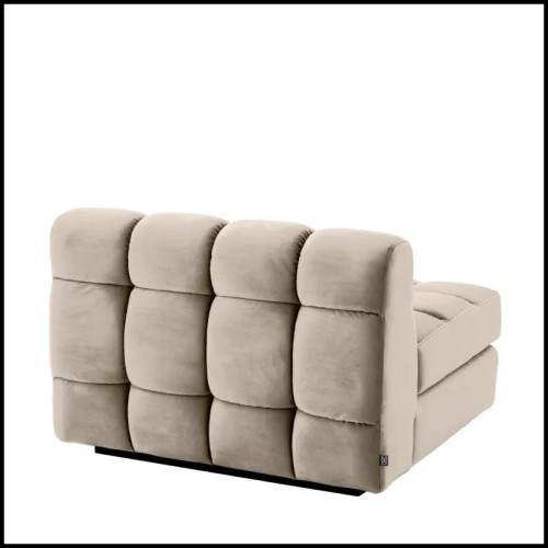 Pouf en bois avec assise couverte avec tissu coloris Granite Grey 24-Mondial Grey