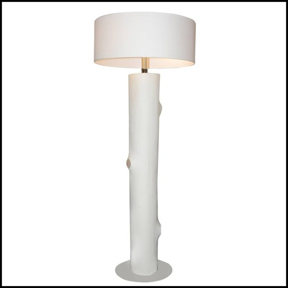Floor Lamp 31- White Leather Trunk