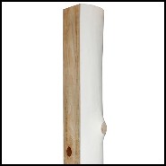 Lampadaire 31 - White Leather - Tronc cuir - Pacific Compagnie.