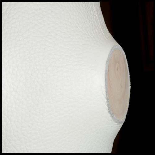Floor Lamp 31- White Leather Trunk