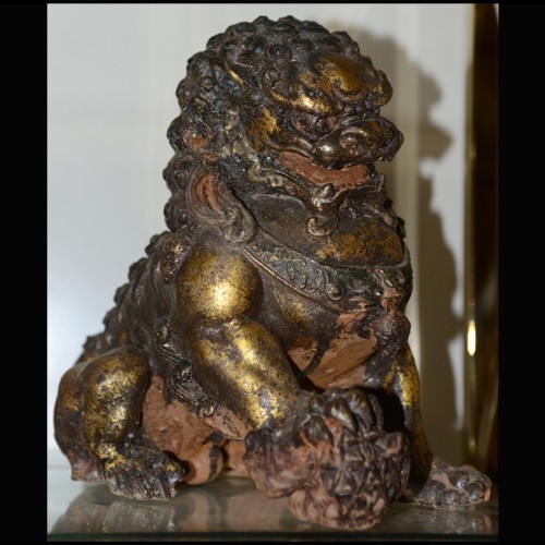 Set of two chinese sculptures PC-Chiens FU