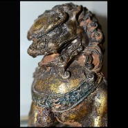 Sculpture PC - Chiens FU - Paire gardienne - Pacific Compagnie.