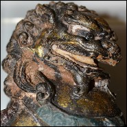 Sculpture PC - Chiens FU - Fonte décorative - Pacific Compagnie.