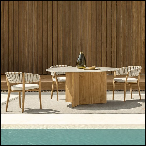 Table de repas 214 - Venice Round - Extérieur Pacific Compagnie.