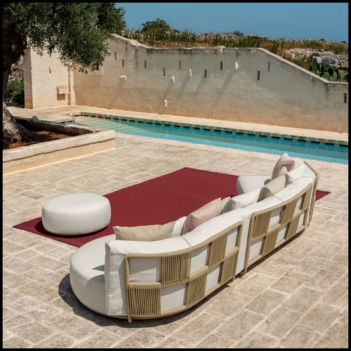 Pouf 214 - Scacco rond - Salon Pacific Compagnie.