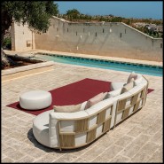 Pouf 214 - Scacco rond - Salon Pacific Compagnie.