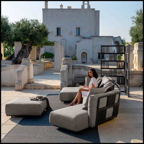 Pouf 214 - Scacco carrée - Moderne Pacific Compagnie.