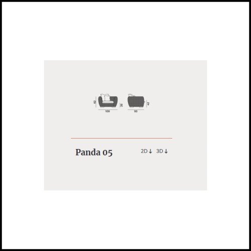 Outdoor Fauteuil 30 - Panda 05 | Outdoor Armchair 30 - Panda 05 - Panda 05 Armchair - Pacific Compagnie.