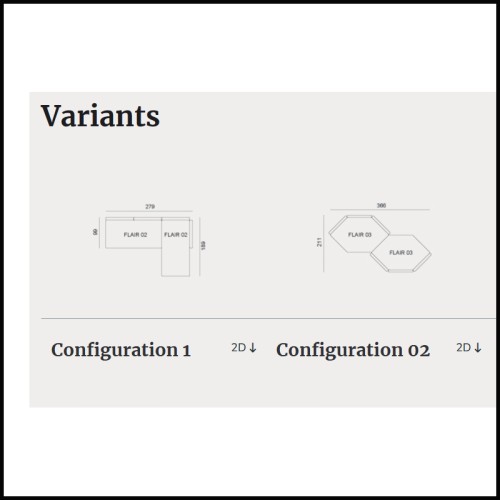 Outdoor Modular Hexagonal 30 - Flair 03 - Coussins inclus - Pacific Compagnie.