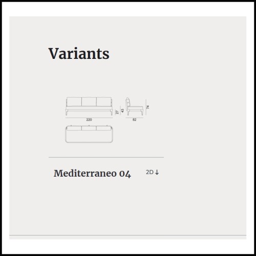 Canapé Outdoor 30 - Mediterraneo 04 | Sofa Outdoor 30 - Mediterraneo 04 - Woven outdoor sofa - Pacific Compagnie.