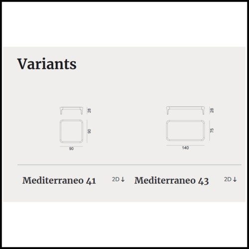 Table basse Outdoor 30 - Mediterraneo 41, design italien - Pacific Compagnie.