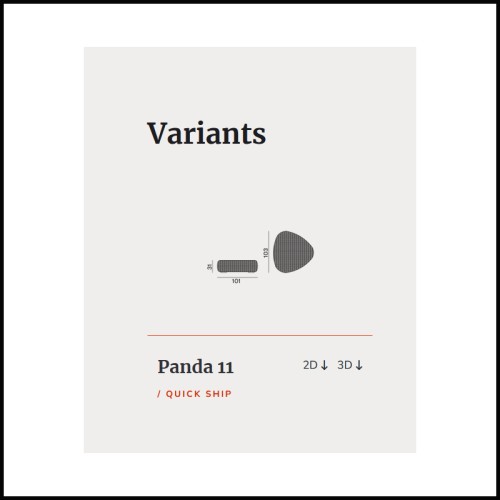 Table Basse Outdoor 30 - Panda 11, fibres naturelles - Pacific Compagnie.