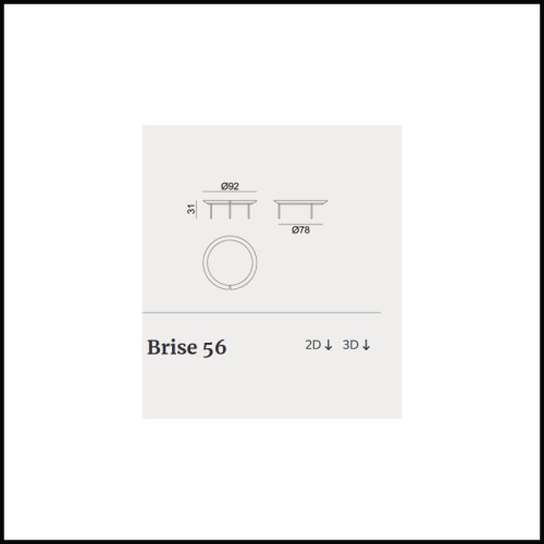Table Basse Outdoor 30 - Brise 56, vue latérale - Pacific Compagnie.