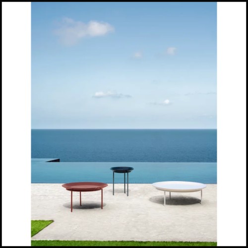 Table Basse Outdoor  30 - Brise 56 - Woven outdoor coffee table - Pacific Compagnie.