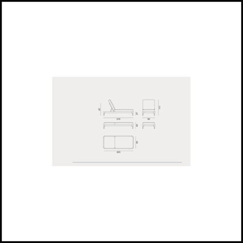 Lit de piscine 30 - Mediterraneo 81 | Day-Bed 30 - Mediterraneo 81 - Sleek Mediterraneo daybed - Pacific Compagnie.