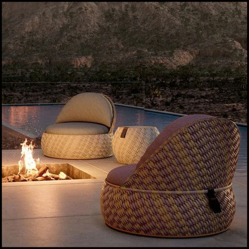 Table d'appoint Bahamas 105 - Dala | Side table Bahamas 105 - Dala - Woven Bahamas side table - Pacific Compagnie.