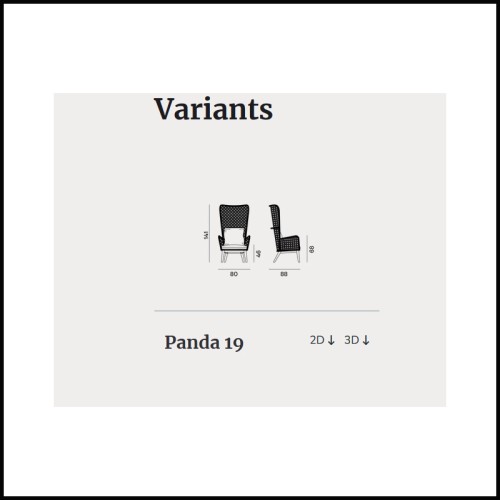 Bergère 30 - Panda 19 | Bergere Armchair 30 - Panda 19, elegant style - Pacific Compagnie.